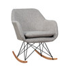 Rocking Chair Fabric Rocker Upholstered Single Sofa Chair