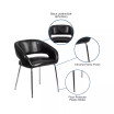 Contemporary Leathersoft Side Reception Chair
