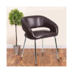 Contemporary Leathersoft Side Reception Chair