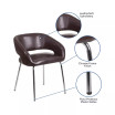 Contemporary Leathersoft Side Reception Chair
