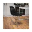 Plastic Accent Dining Chair With Chrome Base