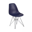 Plastic Accent Dining Chair With Chrome Base