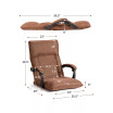 14-Position Floor Chair Lazy Sofa Adjustable Back Headrest Waist