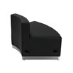 Modular Reception Convex Chair With Brushed Stainless Steel Base