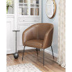 30" Steel, Polyester Quinten Boho Chic Accent Chair