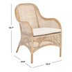 Charlie Rattan Accent Chair with Cushion
