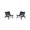 Maintenon 2-Piece Ash Wood Leatherette Upholstered Accent Chair