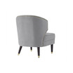 Cybele Velvet Channel Back Accent Chair with Nailhead Trim