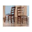 Set Of 2 Solid wood Ladder Back Chair, RTA, Antique Walnut