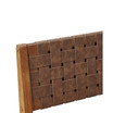 Oslo 24.75" Wide Faux Leather Woven Accent Chair