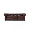Alexandon Leather Chesterfield Tufted Sofa with Roll Arm