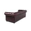 Alexandon Leather Chesterfield Tufted Sofa with Roll Arm