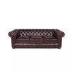 Alexandon Leather Chesterfield Tufted Sofa with Roll Arm