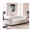 Alexandon Leather Chesterfield Tufted Sofa with Roll Arm