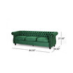 Somerville Chesterfield Tufted Jewel Toned Sofa with Scroll Arms