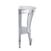 Pennsbury Glam Mirrored Demilune Console Table