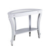 Pennsbury Glam Mirrored Demilune Console Table