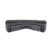 Hutchenson 5-Pc. Fabric Sectional with 2 Power Recliners and Power Headrests