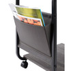 15.7' Rolling C Shaped End Table with Side Pocket Storage