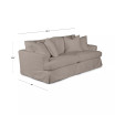 Brenalee 93" Performance Fabric Slipcover Sofa with Four Pillows