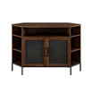 Industrial Mesh Door Corner TV Console