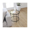 Newbury End Table With Round Frame And Vertical Legs
