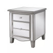 Gold Coast Park Lane Mirrored 1 Drawer End Table with Storage Cabinet