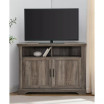Grooved Door Corner TV Console