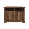 Grooved Door Corner TV Console