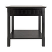 Timber End Table with One Drawer and Shelf