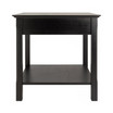 Timber End Table with One Drawer and Shelf