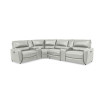 Danvors 6-Pc. Leather Sectional Sofa with 3 Power Recliners, Power Headrests, 2 Consoles, and USB Power Outlet