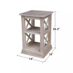 Hampton Accent Table with Shelves