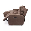 Hutchenson 3-Pc. Fabric Chaise Sectional with 2 Power Recliners and Power Headrests