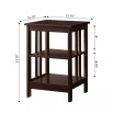 Mission End Table with Shelves