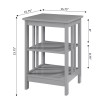 Mission End Table with Shelves