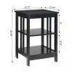 Mission End Table with Shelves