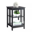 Mission End Table with Shelves