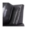 Willison Italian  Leather Sofa with Nailhead Trim in Camel Brown
