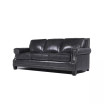 Willison Italian  Leather Sofa with Nailhead Trim in Camel Brown