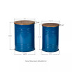 Modern Metal Storage Accent Table or Stool, Set of 2