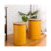 Modern Metal Storage Accent Table or Stool, Set of 2