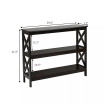 3-Tier Console Table x-Design Bookshelf Sofa Side Accent Table