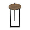 Sundial Contemporary Round End Table with Solid Red Oak Top