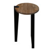 Sundial Contemporary Round End Table with Solid Red Oak Top