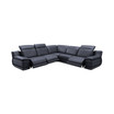 Daisley 5-Pc. Leather "L" Shaped Sectional Sofa with 3 Power Recliners
