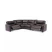 Danvors 6-Pc. Leather Sectional Sofa with 2 Power Recliners, Power Headrests, 2 Consoles, and USB Power Outlet