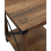 Farmhouse 2-Piece Metal-X Side Tables with Lower Shelf Set
