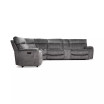 Hutchenson 6-Pc. Fabric Sectional with 2 Power Recliners, Power Headrests and 2 Consoles with USB