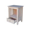 Mission Tall End Table with Drawer
